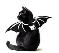Alas Murcielago Gato, Alas de Murciélago para Mascotas, Lindas Alas de Gato, Alas de Murciélago Gato Cachorro para la Decoración de la Fiesta de Halloween Disfraz de Murciélago Gato,Blanco