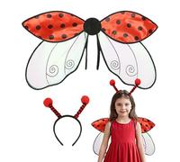 Alas para adultos - Disfraz para niños, disfraz de mariquita para niños y adultos | Marienkäfer-Bee-Wing Headband para cosplay, máscara, accesorios para niños y , disfraz de escarabajo marido de