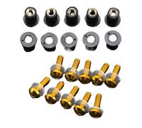 Alas para Moto Kit de Tornillos y Pernos para Parabrisas y carenado de Parabrisas, Tuercas de 5 mm, compatibles con Yamaha XT600 Z Tenere XT1200Z 750 700 Super(Gold)