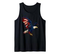 Alas patrióticas de la bandera de Estados Unidos, águila calva, pájaro volador Camiseta sin Mangas