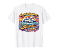 Alaska 2027, diseño Retro de los 70, Hippies cruzando Juntos Camiseta