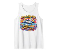 Alaska 2027, diseño Retro de los 70, Hippies cruzando Juntos Camiseta sin Mangas