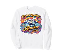 Alaska 2027, diseño Retro de los 70, Hippies cruzando Juntos Sudadera