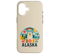 Alaska - Al Aire Libre Estado Naturaleza Montañas Árboles Oso Alce Carcasa para iPhone 16