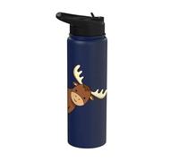 Alaska Alce Alce Ciervo Lindo Divertido Animal de Alaska Stainless Steel Insulated Water Bottle