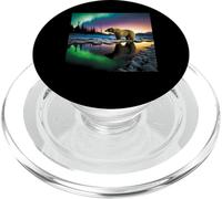Alaska Aurora Borealis Bear - Recuerdo fotográfico estético PopSockets PopGrip para MagSafe