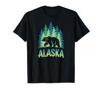 Alaska Bear Graphic - Recuerdo de Viaje por el Bosque Silvestre Camiseta