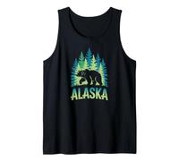 Alaska Bear Graphic - Recuerdo de Viaje por el Bosque Silvestre Camiseta sin Mangas