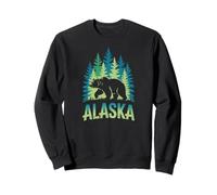 Alaska Bear Graphic - Recuerdo de Viaje por el Bosque Silvestre Sudadera