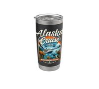Alaska Cruise 2026 Family Vacation Travel Matching Vaso térmico de acero inoxidable de doble pared