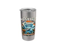 Alaska Cruise 2026 Family Vacation Travel Matching Vaso térmico de acero inoxidable de doble pared