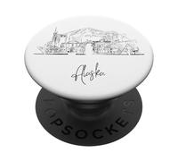 Alaska El Último Horizonte Frontera Viajes Recuerdos Paisaje Urbano PopSockets PopGrip Adhesivo