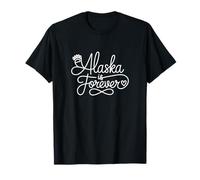 Alaska es para Siempre - Arte de línea de Orgullo del Estado de Alaska Camiseta