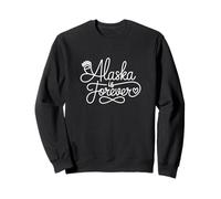Alaska es para Siempre - Arte de línea de Orgullo del Estado de Alaska Sudadera