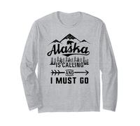 Alaska está Llamando a la Naturaleza Aventura Viajes Gráfi Manga Larga