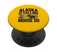 Alaska está Llamando y yo voy Alce PopSockets PopGrip Adhesivo