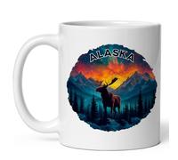 Alaska, Estado De La Última Frontera Tazas De Cerámica Chic Tazas De Desayuno Con Asa Taza Para Cacao Espresso Té 330Ml