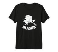 Alaska Heart State Estados Unidos América Camiseta Premium