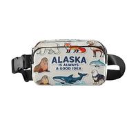 Alaska Is Always A Good Idea - Riñonera moderna para hombres y mujeres, resistente al agua con correa ajustable para viajes, gimnasio, trabajo para la cintura de hombre