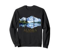 Alaska La Última Frontera Lago Montaña Naturaleza Amante Vintage Sudadera