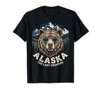 Alaska La Última Frontera Vintage Montañas Oso Naturaleza Amante Camiseta