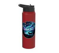 Alaska Lights Aurora Boreal Viaje de vacaciones en Alaska Stainless Steel Insulated Water Bottle