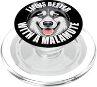 Alaska Malamute Lover Life is Better with an Malamute Dog PopSockets PopGrip para MagSafe