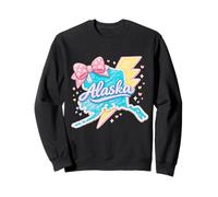 Alaska Mapa Coqueta Arco Preppy Rayo Ilustración Diseño Sudadera