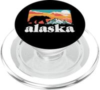 Alaska Retro Bear & Rocky Mountain Vintage 80s Graphic PopSockets PopGrip para MagSafe