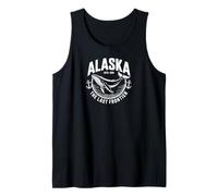 Alaska Retro Ocean Whale Scene Scenic Outdoor Camiseta sin Mangas
