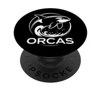 Alaska Retro Ocean Whale Scene Scenic Outdoor PopSockets PopGrip Adhesivo
