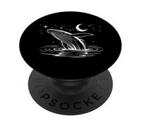 Alaska Retro Ocean Whale Scene Scenic Outdoor PopSockets PopGrip Adhesivo