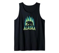 Alaska Retro Sunset Mountain Scene Scenic Outdoor Camiseta sin Mangas