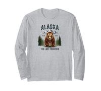 Alaska Retro Sunset Mountain Scene Scenic Outdoor Manga Larga