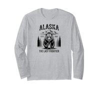 Alaska Retro Sunset Mountain Scene Scenic Outdoor Manga Larga