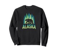Alaska Retro Sunset Mountain Scene Scenic Outdoor Sudadera