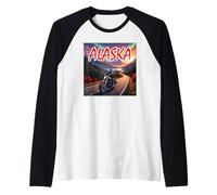 Alaska Road Trip Biker Camiseta Manga Raglan