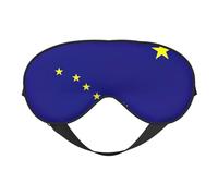 Alaska State Flag Printing Double Sided Design Sleep Aid - Máscara de ojos suave para dormir, yoga, correa ajustable, bloquea la luz