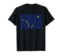 Alaska State Flag State of Alaska Souvenir Estados Unidos USA Camiseta, Hombre, Negro, 4XL