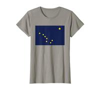 Alaska State Flag State of Alaska Souvenir Estados Unidos USA Camiseta, Mujer, Pizarra, XL
