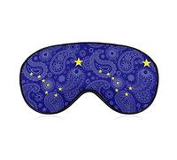 Alaska State Paisley Flag Eye Mask para dormir Blackout Night Blindfold con correa ajustable para hombres, mujeres, viajes, yoga, siesta
