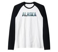 Alaska T-Shirt - Retro Vintage Travel Outdoors Mountain Camiseta Manga Raglan