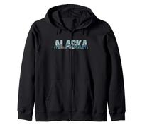 Alaska T-Shirt - Retro Vintage Travel Outdoors Mountain Sudadera con Capucha