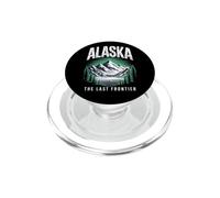 Alaska The Last Frontier Retro Mountain Lake Gráfico PopSockets PopGrip para MagSafe