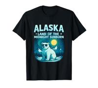 Alaska Tierra del Oso Polar de Medianoche Sunburn Camiseta