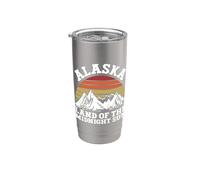 Alaska Tierra del sol de medianoche Alaska Vaso térmico de acero inoxidable de doble pared