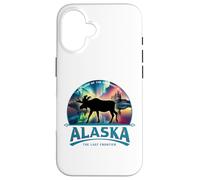 Alaska Tierra del Sol de Medianoche Aurora Borealis Alce Carcasa para iPhone 16