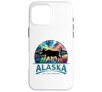 Alaska Tierra del Sol de Medianoche Aurora Borealis Alce Carcasa para iPhone 16 Pro MAX