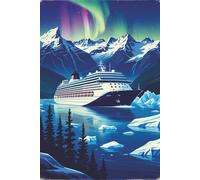 Alaskan Cruise Journal : Capture the Magic of Your Arctic Adventure: Bucket List Alaska Northern Lights Blank Notebook for Memories Made Perfect Gift for Holidays 6x9 " 110 Pages
