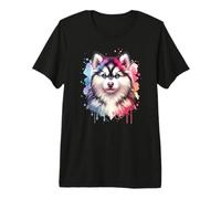 Alaskan Klee Kai Dog Obra de Arte Camiseta Premium